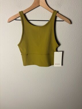 NWT Lululemon Power Pivot Ribbed Tank Top Auric Gold W1CQMS
